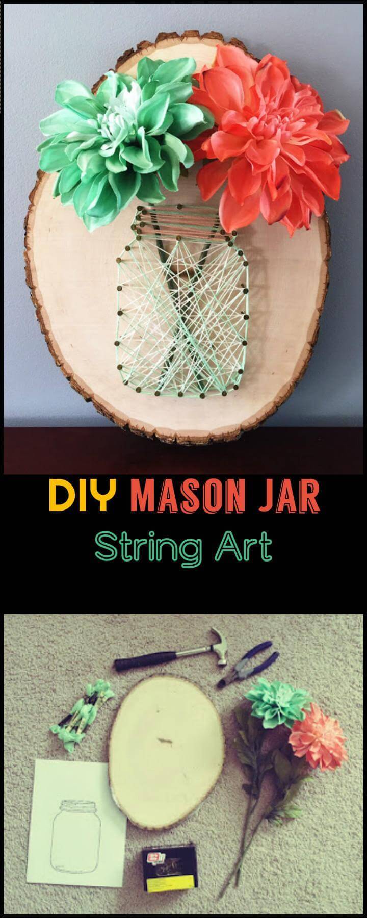 DIY Mason Jar String Art